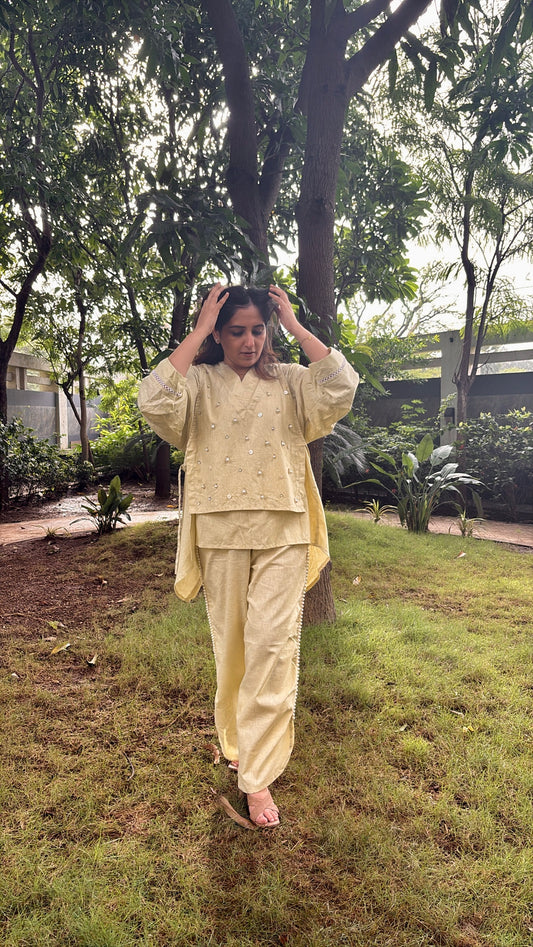 Tunic, Embellished Tie knot & Pants