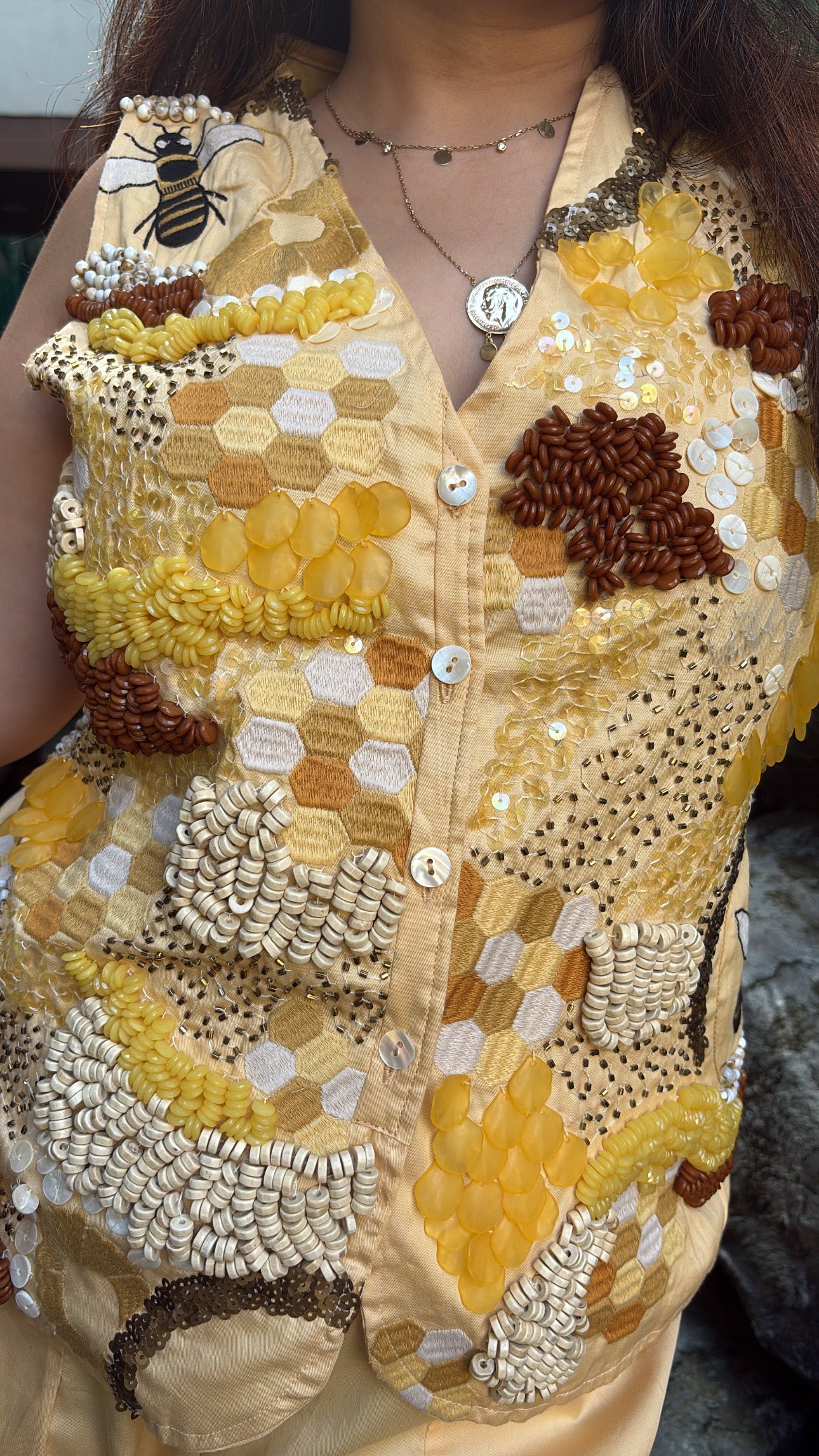 Honey Bee Waist Coat and Pleated Pants